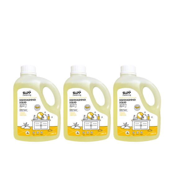 SUPP ผลิตภัณฑ์ล้างจาน กลิ่นซีตรัสเลม่อน ( 1000ml.) 3 แกลลอน
