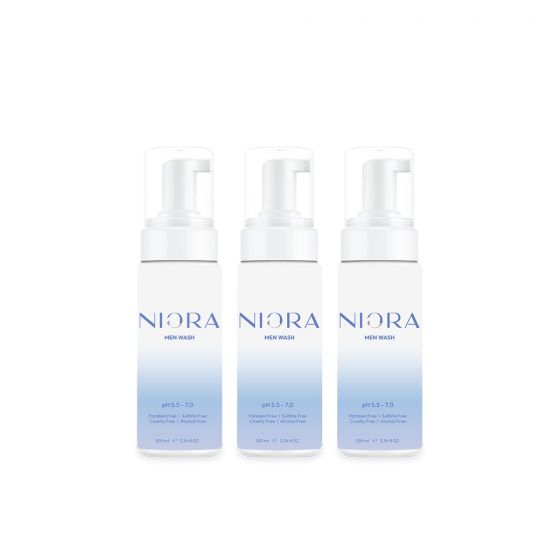 Niora Men Wash มูสทําความสะอาดจุดซ่อนเร้น สําหรับผู้ชาย กลิ่น AquaSport (100ml.) 3 ขวด