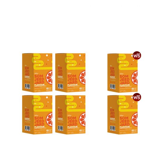SHINE Som Jeed Jard - ผลิตภัณฑ์เสริมอาหาร ชายน์ รสส้มจี๊ดจ๊าด (10ซอง) 4 กล่อง + ฟรี 2 กล่อง