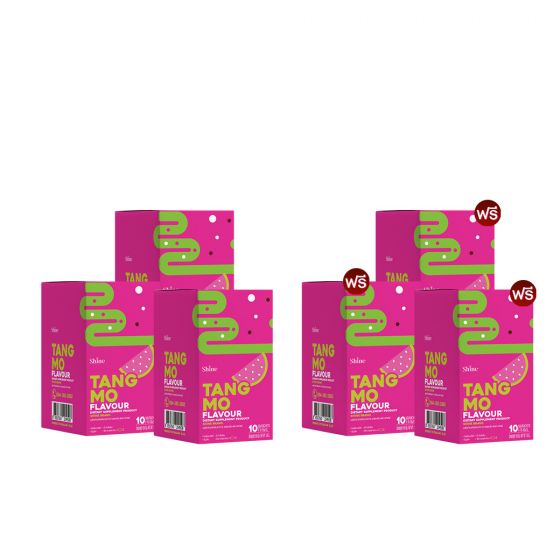 SHINE Tangmo - ผลิตภัณฑ์เสริมอาหาร ชายน์ รสแตงโม (10ซอง) 3 กล่อง + แถม รสแตงโม (10ซอง) 3 กล่อง
