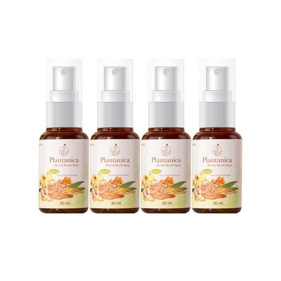 Plantanica Mouth Spray สเปรย์ระงับกลิ่นปาก แก้เจ็บคอ (30ml.) 4 กล่อง