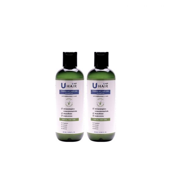 U hair premium anti hair loss shampoo (200ml.) 2 ขวด
