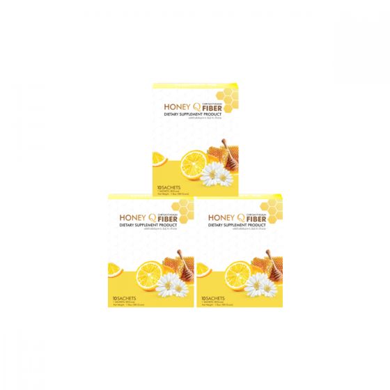 Honey Q Fiber ฮันนี่ คิว ไฟเบอร์ (10 ซอง) 3 กล่อง