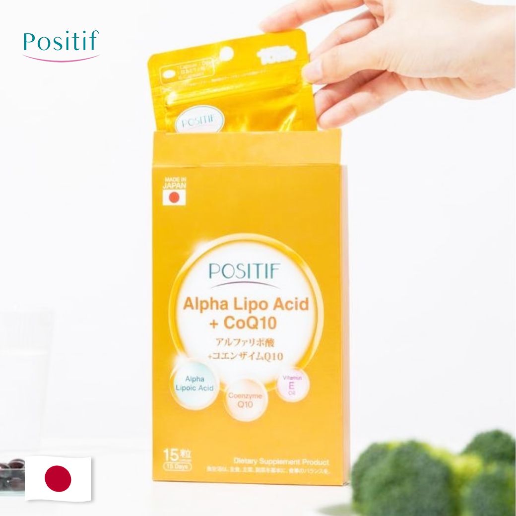 Positif Alpha Lipoic acid CoQ10 (15 แคปซูล) 3 กล่อง + ฟรี Positif Alpha