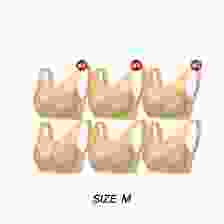 Bravy Bra บราวี่ บรา ชุดชั้นในเพื่อสุขภาพ ใส่สบาย Size M (สีครีม) 6 ตัว