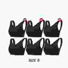 Bravy Bra บราวี่ บรา ชุดชั้นในเพื่อสุขภาพ ใส่สบาย Size S (สีดำ) 6 ตัว