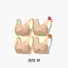 Bravy Bra บราวี่ บรา ชุดชั้นในเพื่อสุขภาพ ใส่สบาย Size M (สีครีม) 4 ตัว