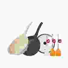 Korea King Diamond x Ceramic (Ultra Grey) กระทะ โคเรียคิง ไดมอนด์ เอ็กซ์ เซรามิก (สีเทาอัลตร้า) (28cm) 1 ใบ (28cm) 1 ใบ Korea King Colormic (Wok) กระทะ โคเรียคิง คัลเลอมิค ก้นลึก (26cm) 1 ใบ แถมฝาแก้วCeramic 1 อัน + ตะหลิวซิลิโคน 2 อัน + ตะหลิวซิลิโคน2