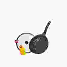 Korea King Diamond x Ceramic (Ultra Grey) กระทะ โคเรียคิง ไดมอนด์ เอ็กซ์ เซรามิก (สีเทาอัลตร้า) (28cm) 1 ใบ + แถมฟรี ตะหลิว ซิลิโคน 1 อัน + ฝาแก้ว 1 อัน