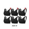 Bravy Bra บราวี่ บรา ชุดชั้นในเพื่อสุขภาพ ใส่สบาย Size M (สีดำ) 6 ตัว