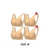 Bravy Bra บราวี่ บรา ชุดชั้นในเพื่อสุขภาพ ใส่สบาย Size M (สีครีม) 4 ตัว
