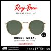 Rayban แว่นกันแดด รุ่น Round Metal (Flat Havana Collection) (กรอบสีทอง) รหัส RB344700153