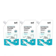 SUPP ผลิตภัณฑ์ล้างห้องน้ำ กลิ่นตะไคร้หอม จากEssential Oil ยูคาลิปตัสและซีดาร์วู้ด ( 700ml.) 3 ถุง