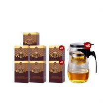 T Mixes Herbal Tea ชาสมุนไพร ทีมิกซ์ (10ซอง) 5 กล่อง + แถมฟรี T Mixes Herbal Tea (10ซอง) 2 กล่อง + กาชงชา (750ml.) 1 ใบ